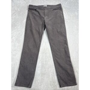 Peter Millar Superior Soft Corduroy Five-Pocket Pant Mens 38X33 Gray Corduroy
